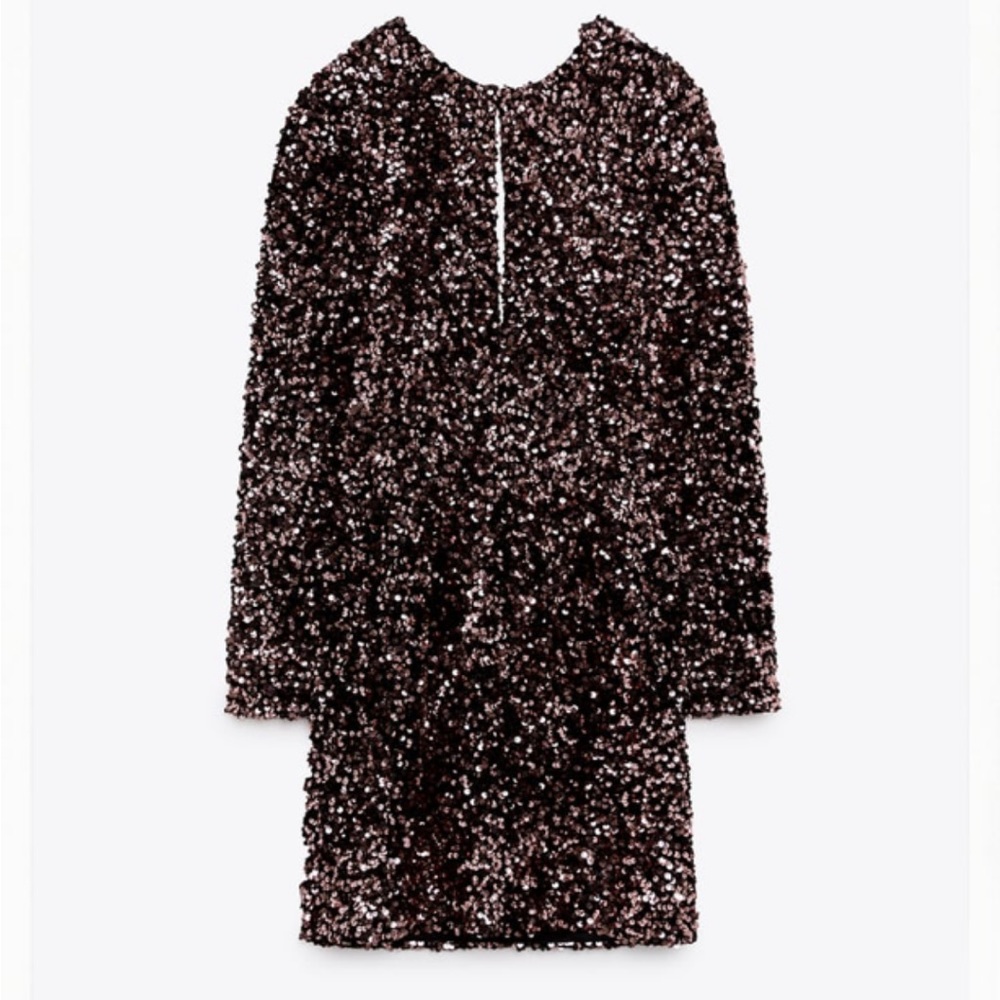 VELVET SEQUIN MINI DRESS